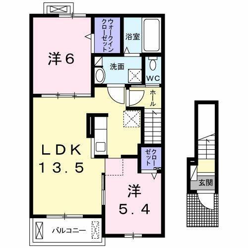 トムトック　Ⅵ 2階 2LDK 賃貸物件詳細