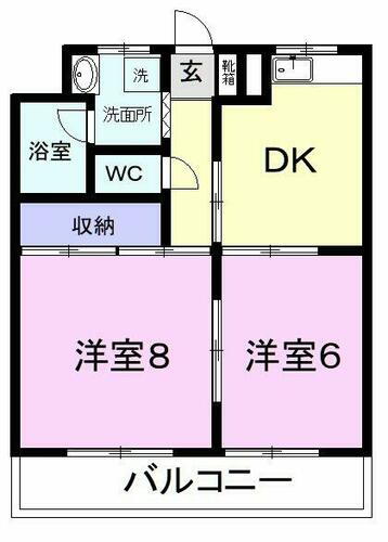 静岡県富士市三ツ沢 岳南原田駅 2DK マンション 賃貸物件詳細