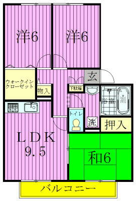 千葉県鎌ケ谷市北中沢２丁目 北初富駅 3LDK アパート 賃貸物件詳細