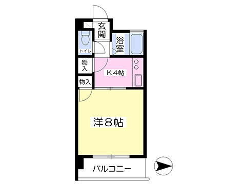 愛媛県松山市南江戸２丁目 松山駅 1K マンション 賃貸物件詳細