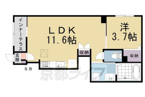 京都府京都市東山区本町１５丁目 鳥羽街道駅 1LDK アパート 賃貸物件詳細