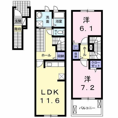 埼玉県川口市上青木２丁目 鳩ヶ谷駅 2LDK アパート 賃貸物件詳細