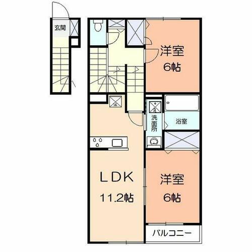 津々美アパートＢ 2階 2LDK 賃貸物件詳細