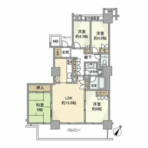 千葉県千葉市美浜区高洲３丁目 稲毛海岸駅 4LDK マンション 賃貸物件詳細