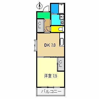 ロイヤルガーデン　Ⅱ 1階 1DK 賃貸物件詳細