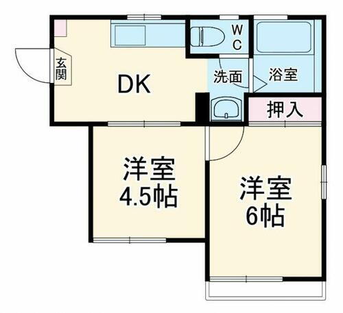 神奈川県横浜市戸塚区汲沢３丁目 踊場駅 2K アパート 賃貸物件詳細