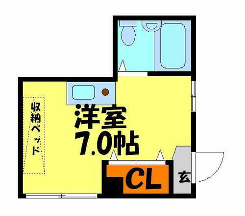 福田総合建設ビル 2階 1K 賃貸物件詳細