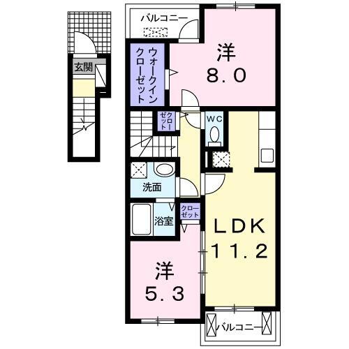 ハピネスハウスⅡ 2階 2LDK 賃貸物件詳細