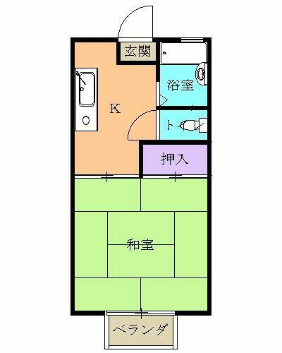 栃木県宇都宮市西２丁目 宇都宮駅 1K アパート 賃貸物件詳細