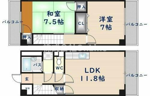 大阪府八尾市陽光園２丁目 八尾駅 3LDK マンション 賃貸物件詳細