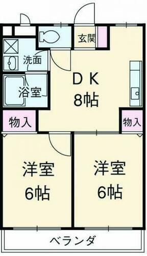 神奈川県大和市鶴間２丁目 南林間駅 2DK マンション 賃貸物件詳細