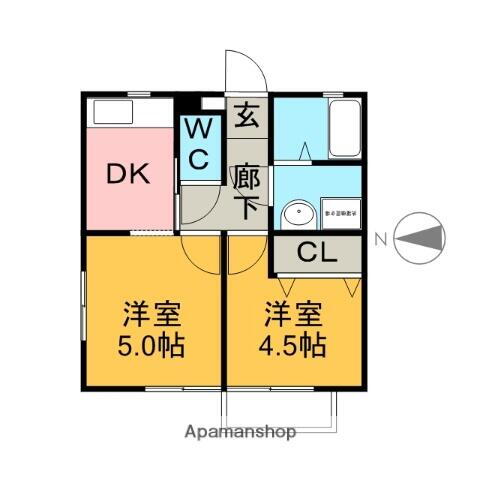 静岡県富士宮市小泉 富士根駅 2K アパート 賃貸物件詳細