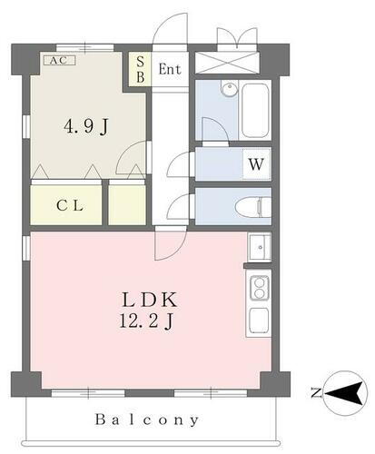ウエスタンコートハウス 4階 1LDK 賃貸物件詳細