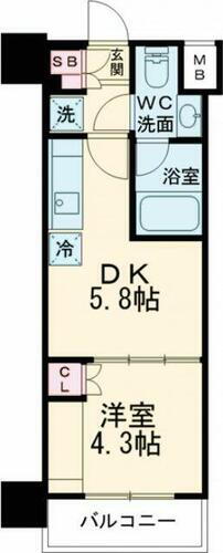 リビオメゾン芝浦 6階 1DK 賃貸物件詳細