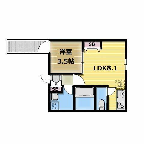 大阪府東大阪市長瀬町１丁目 長瀬駅 1LDK アパート 賃貸物件詳細