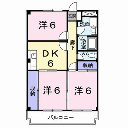 ミローズコート 2階 3DK 賃貸物件詳細