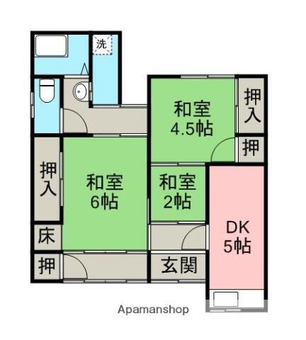 平形町貸家（７００２３） 平屋建て 2DK 賃貸物件詳細