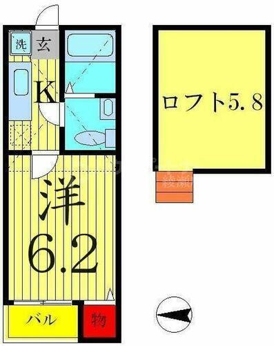 東京都足立区北加平町 北綾瀬駅 1K アパート 賃貸物件詳細