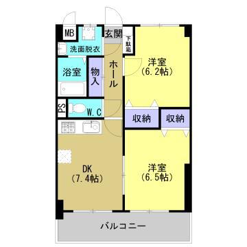 鹿児島県鹿児島市伊敷５丁目 鹿児島中央駅 2DK マンション 賃貸物件詳細