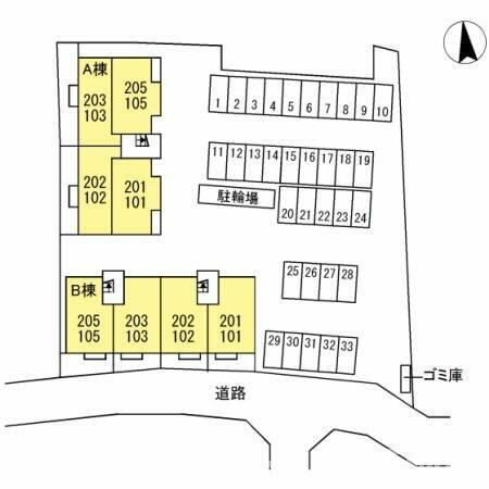 リリックガーデン　Ａ棟 2階建