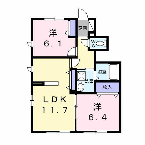 群馬県太田市堀口町 木崎駅 2LDK アパート 賃貸物件詳細