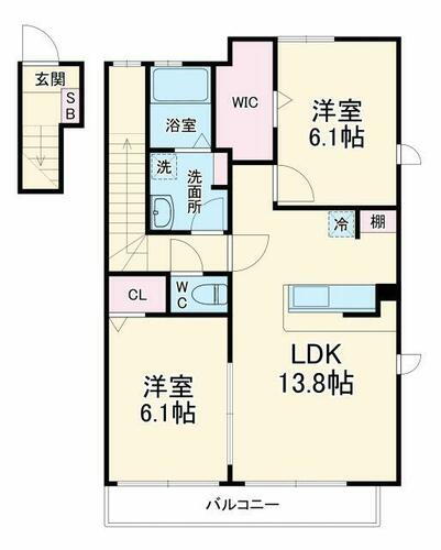 千葉県白井市西白井２丁目 西白井駅 2LDK アパート 賃貸物件詳細