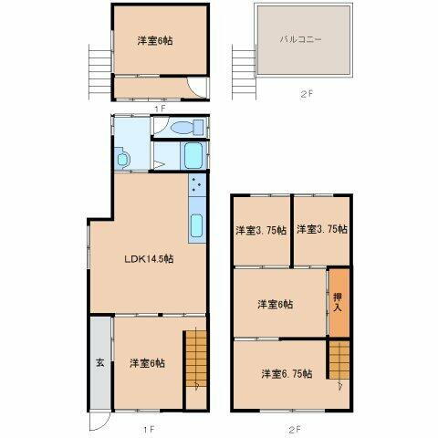 奈良県大和高田市本郷町 大和高田駅 6LDK 一戸建て 賃貸物件詳細