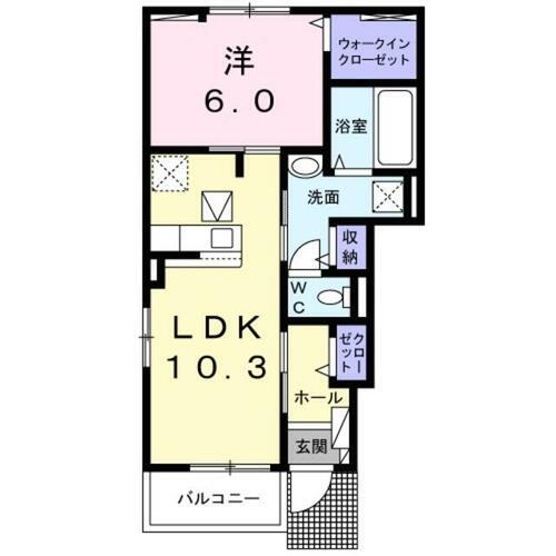 マーリエⅡ 1階 1LDK 賃貸物件詳細