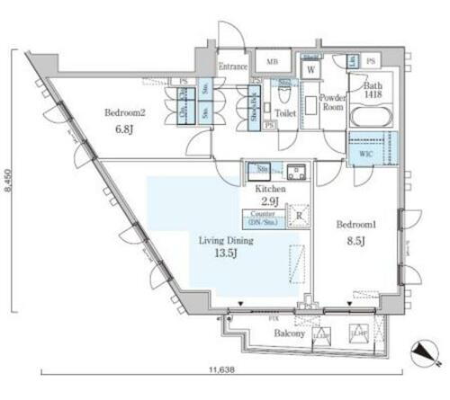 東京都港区六本木３丁目 六本木駅 2LDK マンション 賃貸物件詳細