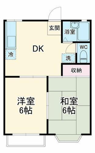 埼玉県桶川市坂田東１丁目 桶川駅 2DK アパート 賃貸物件詳細