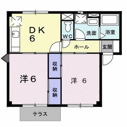 神奈川県座間市四ツ谷 入谷駅 2DK アパート 賃貸物件詳細
