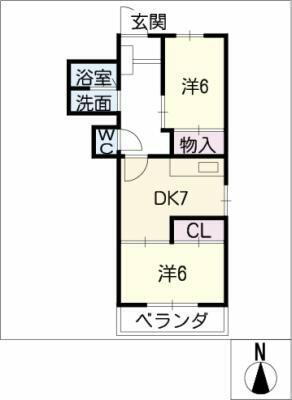 エクセルコーポ・ムラセ 3階 2DK 賃貸物件詳細