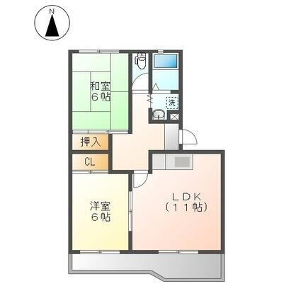 コーポ真宮 2階 2LDK 賃貸物件詳細