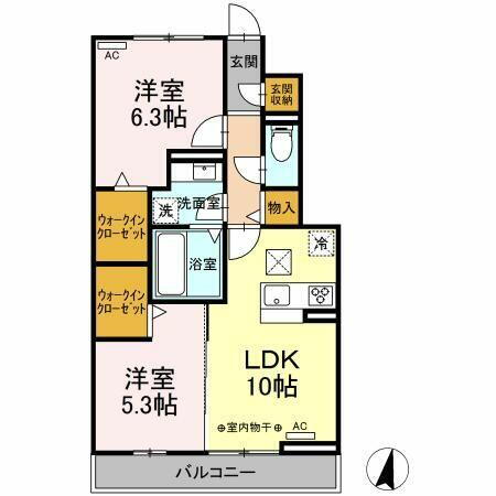 静岡県静岡市清水区能島 狐ヶ崎駅 2LDK アパート 賃貸物件詳細