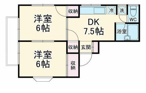 埼玉県さいたま市見沼区大字風渡野 七里駅 2DK アパート 賃貸物件詳細