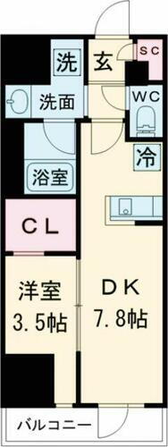 グランカーサ船堀Ⅰ 7階 1DK 賃貸物件詳細