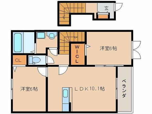 アルバⅢ 2階 2LDK 賃貸物件詳細