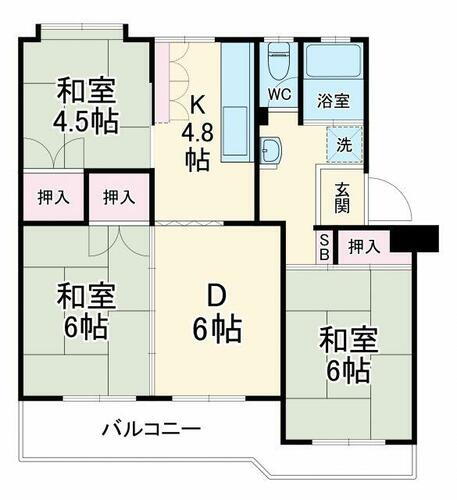 埼玉県さいたま市大宮区寿能町２丁目 大宮公園駅 3DK マンション 賃貸物件詳細