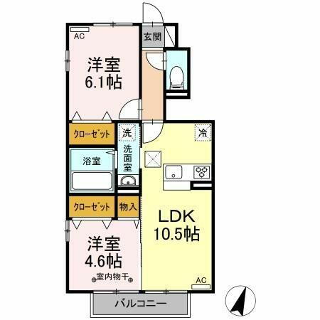 リアン 1階 2LDK 賃貸物件詳細