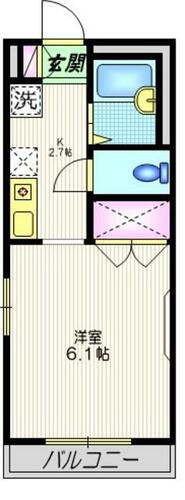 東京都大田区北馬込１丁目 旗の台駅 1K マンション 賃貸物件詳細