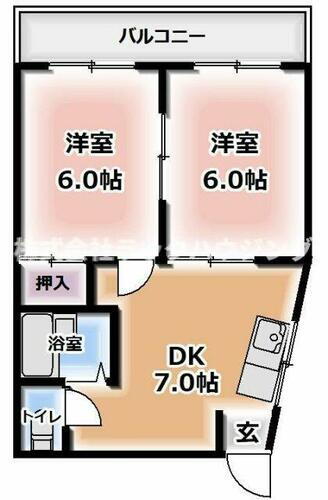 大阪府門真市沖町 大和田駅 2DK マンション 賃貸物件詳細