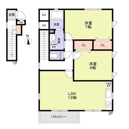 大阪府吹田市千里山西５丁目 千里山駅 2LDK アパート 賃貸物件詳細