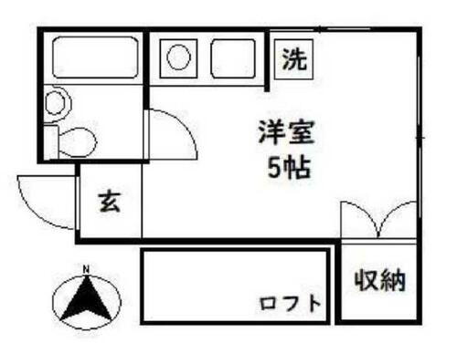 吉川ハウス 2階 ワンルーム 賃貸物件詳細