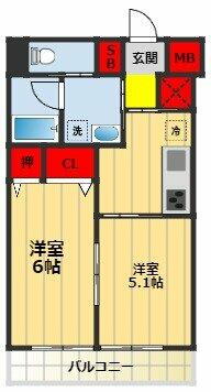 埼玉県川口市大字里 鳩ヶ谷駅 2K マンション 賃貸物件詳細