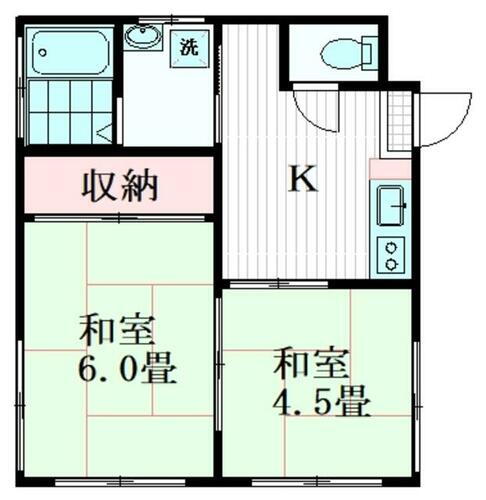 東京都北区中十条１丁目 東十条駅 2K アパート 賃貸物件詳細