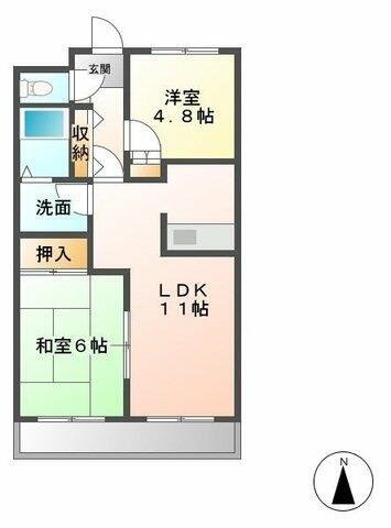 茨城県常総市内守谷町きぬの里２丁目 小絹駅 2LDK アパート 賃貸物件詳細