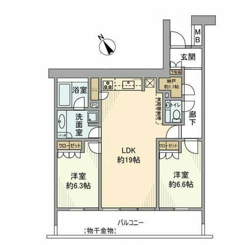 東京都板橋区加賀２丁目 十条駅 2LDK マンション 賃貸物件詳細