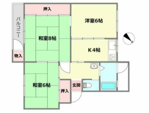 兵庫県神戸市灘区鶴甲２丁目 六甲駅 3DK マンション 賃貸物件詳細