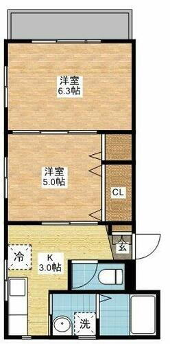 長崎県長崎市目覚町 茂里町駅 2K マンション 賃貸物件詳細