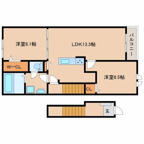 奈良県磯城郡田原本町大字松本 但馬駅 2LDK アパート 賃貸物件詳細